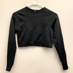 Cropped Long-sleeve Athletic Top